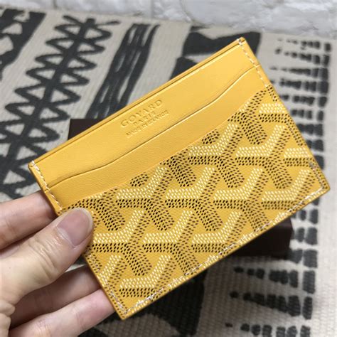 mercari mustard yellow goyard card wallet|Card holders .